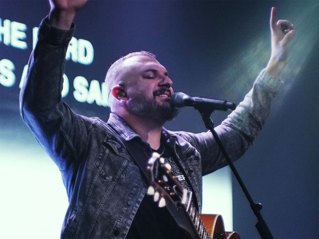 Photo of Foley Worship Leader on Stage